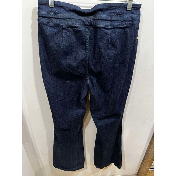 INC Jeans Womens Size 12/31 Dark Wash High Rise Flared Mermaid Bell Denim - Picture 2 of 8